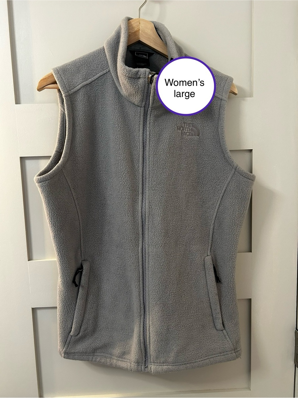 The North Face Women’s Light Gray Fleece Vest
